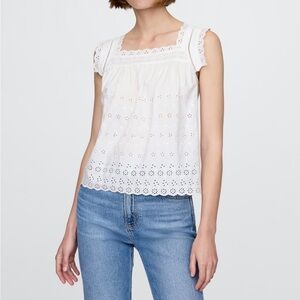 GAP x Doen White Eyelet Blouse